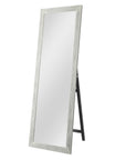 Brushed White Wooden Mirror