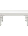 47" White Solid Wood Coffee Table