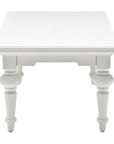 47" White Solid Wood Coffee Table