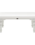47" White Solid Wood Coffee Table