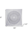 92" X 84" Black And White Mandala Cotton Hanging Tapestry