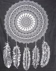92" X 84" Black And White Abstract Cotton Hanging Tapestry