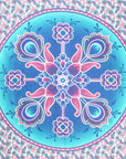88" X 84" Pink Sky Blue And White Floral Cotton Hanging Tapestry