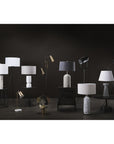 58" Black Metal Tripod Floor Lamp With Black And Gold Metal Cone Shade