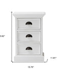 24" Solid Wood and Wood Nightstand