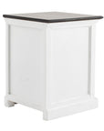 24" White and Brown Three Drawer Wood Nightstand