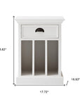 24" Solid Wood and Wood Nightstand