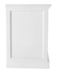 24" White Solid Wood Distressed One Drawer Nightstand