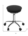 Black and Silver Adjustable Height Swivel Rolling Office Chair