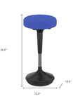 Blue and Black Adjustable Height Swivel Office Chair