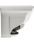 Classic White Wood Wide Six Hook Coat Rack