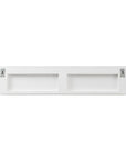 Classic White Wood Wide Six Hook Coat Rack