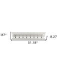 Classic White Wood Wide Eight Hook Coat Rack