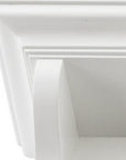 Classic White Wood Wide Eight Hook Coat Rack