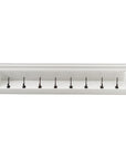 Classic White Wood Wide Eight Hook Coat Rack