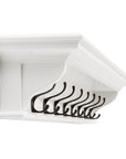 Classic White Wood Wide Eight Hook Coat Rack