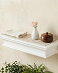 23" Classic White Floating Wall Shelf