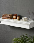 32" Classic White Floating Wall Shelf