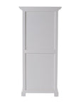 52" White Two Drawer Storage Cabinet With Baskets