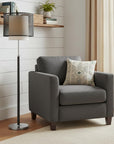 62" Floor Lamp With Black And White Fabric Drum Shade