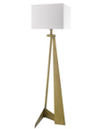 60" Floor Lamp With White Fabric Novelty Shade