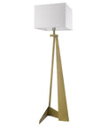 60" Floor Lamp With White Fabric Novelty Shade