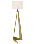 60" Floor Lamp With White Fabric Novelty Shade