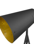 61" Tripod Floor Lamp With Gray Metal Cone Shade