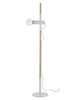 55" Brown And White Reading Floor Lamp