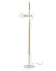55" Brown And White Reading Floor Lamp