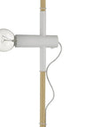55" Brown And White Reading Floor Lamp