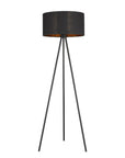 58" Matte Tripod Floor Lamp With Black Drum Shade
