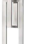64" Nickel Traditional Shaped Floor Lamp With White Rectangular Shade