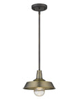 Brushed Gold Shallow Plate Adjustable Pendant Light