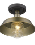 Brushed Gold Shallow Plate Adjustable Pendant Light