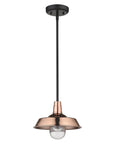 Shiny Copper Shallow Plate Adjustable Pendant Light