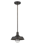 Antique Bronze Shallow Plate Adjustable Pendant Light