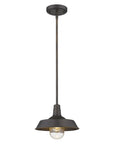 Antique Bronze Shallow Plate Adjustable Pendant Light