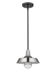 Silver Shallow Plate Adjustable Pendant Light