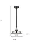 Silver Shallow Plate Adjustable Pendant Light