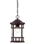 Black Lantern Seeded Metal Dimmable Chandelier With Clear Shades