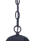 Matte Black Geometric Glass Hanging Light