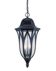 XL Antique Bronze Geometric Glass Hanging Light