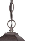 Antique Brown Beveled Glass Outdoor Hanging Light