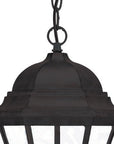 Three Light Matte Black Carousel Lantern Hanging Light