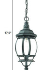 Matte Black Glass Globe Hanging Light