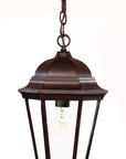 Brown Lantern Beveled Metal Dimmable Chandelier With Clear Shades