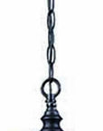 Three Light Matte Black Eastern Lantern Hanging Light