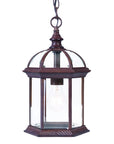 Dark Brown Cage Hanging Light