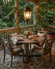 Two Light Antique Black Carousel Lantern Hanging Light
